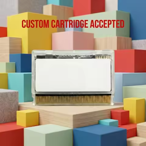 Custom WonderSwan Color Cartridge (FRAM Battery-Free Save, Reflashable Game Card for WSC & SwanCryst