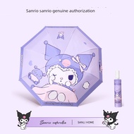 payung lipat Kuromi payung automatik wanita payung pelajar comel hujan hujan dua guna Sanrio lipat p