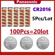 100pcs PCS Original PANASONIC CR2016 CR 2016 3V Lithium Battery For Watch Calculator Clock Remote Co