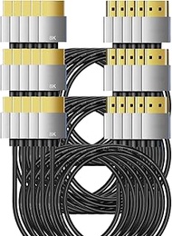 HDMI 2.1 Cable High Speed 48Gbps, Type A to A, Ultra Thin, Hyper Super Flexible Slim Cord, Diameter<