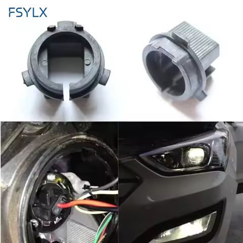 FSYLX H7 HID Xenon bulb holder adapter Car H7 HID base for Hyundai Genesis Coupe Veloster H7 HID hea