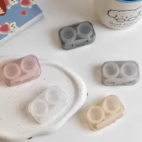 Compact Contact Lens Box Colorful Contact Lens Storage Box Portable Contact Lens Case Stylish For Co