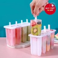 4-Cavity Ice Cream Popsicle Mold - DIY Homemade Summer Treat Maker for Kids