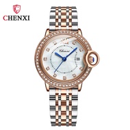 New CHENXI Ladies Watch Stainless Steel Fashion Diamond Wrist Watches For Women With Calendar Relojes Para Mujer Montre Femme
