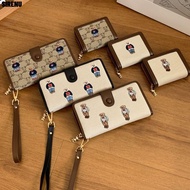 SIRENU Women's Knitted Bear Canvas Coin Pouch with Multiple Card Slots