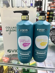 Cặp Dầu Gội Xả Dành Cho tóc Nhuộm PVICKYNC Collagen Organic Biotin 780ml x2