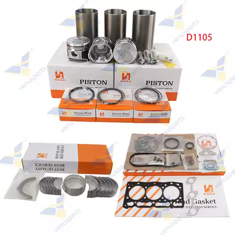 D1105 Overhaul Rebuild Kit For Kubota Piston Rings Cylinder Liner Full Gasket Set Engine Parts 16060