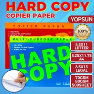 Hard Copy Bond Paper Short   A4   Long 70gsm   80gsm Copy Paper 500Sheets stationery