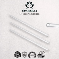 Unusual J READY STOCK Transparent glass straws heat resistant high temperature juice drink straws