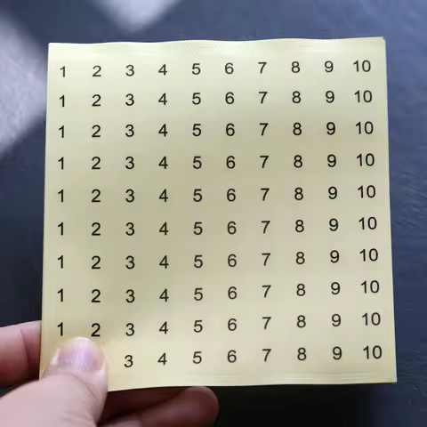 1-200 Serial Number 1cm Transparent Round Number Stickers Diy Scrapbooking Diary Stationery Clear Se