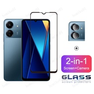 Redmi 13C Screen Protector Tempered Glass for Xiaomi Redmi 12C 12 10 10C 10A Note 12 12s 11 11s 10 Pro 5G 10s 2 in 1 Camera Lens Full Cover Film Glass