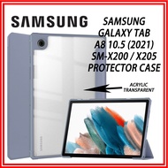 For Samsung Tab A8 2021 PerantiSiswa Transparent Flip Case Cover Samsung Galaxy Tab A8 2021 Clear Casing SM-X200 X205