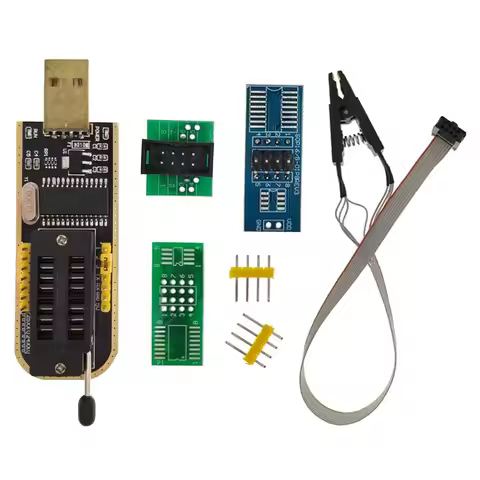 CH341A/B Programmer adapter+SOP8 clip+SOIC8 adapter with cable+1.8V adapter CH341A EEPROM Flash BIOS
