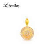 FY7 MJ Jewellery Sunflower Gold Pendant , Loket Emas Matahari B47, 916 Gold & 375 Gold