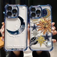 Retro Face Sun Moon Stars Phone Case For Motorola MOTO Edge 70 60 FUSION 50 FUSION 5G G15 G35 G75 G6
