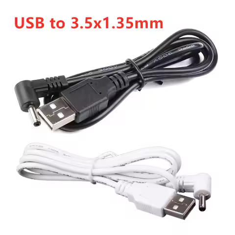90 Degree USB to DC 3.5mm Power Cable for Speaker 3.5x1.35mm 5V DC Barrel Jack Connector Power Conve