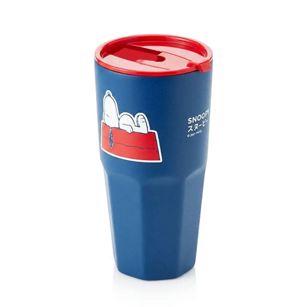 PN4-แก้วน้ำมีฝาปิด : PEANUTS-4D Tumbler with lid (PN4D-TB-PP850-NBL) W9xH18.5 cm.-850 ml.