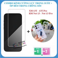 Tempered Glass XM 13T 13T Pro RM Not 13 Not 13 Pro Transparent Not Full Screen + Shockproof Clear Ca
