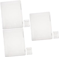SEWACC Plastic File Folder 3pcs File Sorting Box A4 High Capacity Pp Cross Bag Plastic Container