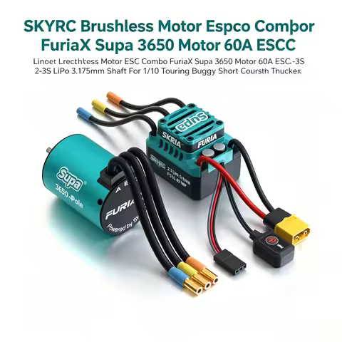 SKYRC Brushless Motor ESC Combo FuriaX Supa 3650 Motor 60A ESC 2-3S LiPo 3.175mm Shaft For 1/10 Tour