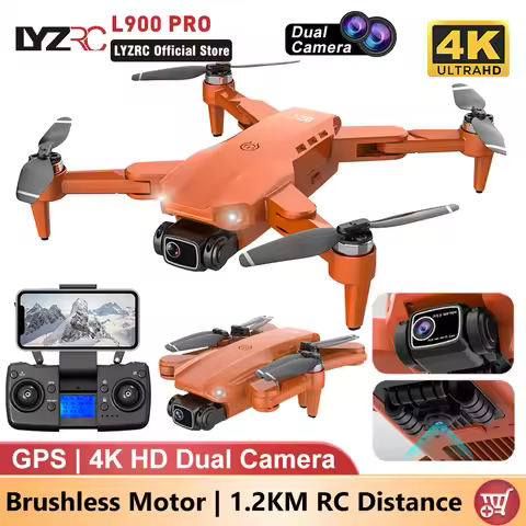 LYZRC L900 PRO GPS Drone 4K Professional HD Dual Camera 5G WIFI Brushless Motor FPV Quadcopter Folda