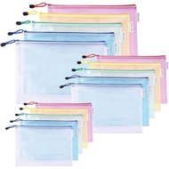 Zipper Mesh Bag A3 / A4 / B5 / A5 / A6 Waterproof Document File Holder Bag / Storage Bag School Offi