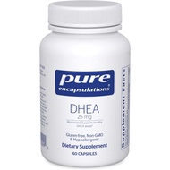 Pure Encapsulations DHEA 25 mg - 60 Capsules Supplement for Immune Support, Hormone Balance, Metabol