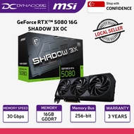 MSI GeForce RTX 5080 SHADOW 3X OC 16GB GDDR7 Graphics Card - RTX5080