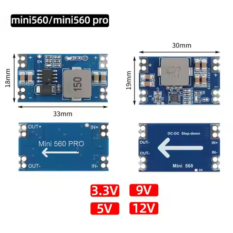 High Efficiency Output 3.3V 5V 9V 12V 5A mini560 Step Down DC-DC Converter Voltage Regulator Buck St