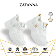 Zatanna Rachel Sepatu Sneakers Wanita Sepatu Putih Hak Tinggi Casual White Shoes Anti Slip Trendy Ba