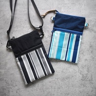 旅行防水斜背手機袋_線條