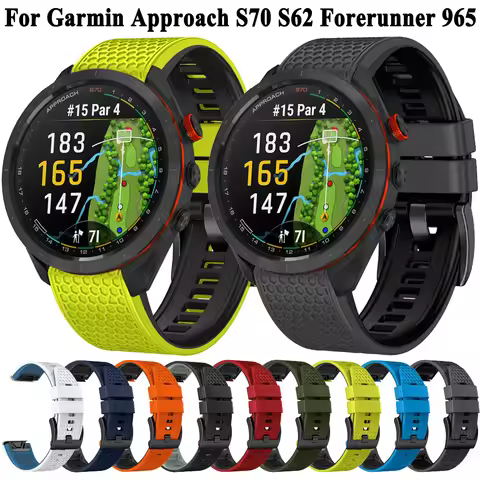 Quickfit 22mm Silicone Strap For Garmin Approach S70 S62 Instinct Forerunner 965 955 945 935 Epix Pr