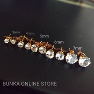 CZ Rainbow Sparkling Diamond Stud Earrings for Women and Men Stainless Steel Earring Hypoallergenic 