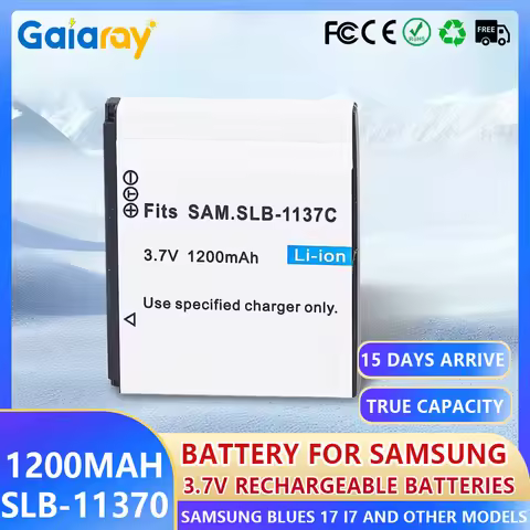 3.7V 1200MAH Rechargeable Li-ion Battery SLB-1137C Camera Battery for Samsung Digimax I7 SLB1137C Di