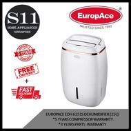 EUROPACE EDH 6251S DEHUMIDIFIER (25L) - 5 YEARS COMPRESSOR WARRANTY - 3 YEARS PARTS WARRANTY