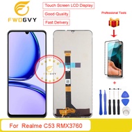 หน้าจอ LCD สำหรับหน้า6.74นิ้ว C53 Realme OPPO หน้าจอสัมผัส RMX3760อะไหล่ทดแทน LCD LCD