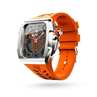 【Y24】 Quartz Watch 45mm 石英錶芯 含錶殼 手錶 QWC-45-SL-OR 橘/銀 -送原廠錶帶.紙袋