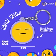 GANTUNGAN [ EMOJI 005 ] Emoticon Keychain Wedding Souvenir Birthday/ - Cute Acrylic Emoji Keychain