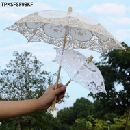 TPKSFSF98KF Flower Girl Umbrella, Embroidery 26/31/43/53cm Lace Parasol Umbrella, Vintage Cotton Lac