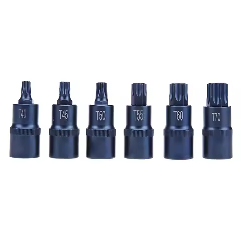 1/2 Inch Screwdriver Drive Socket Multifunctional Practical Torx Socket Adapter T40 T45 T50 T55 T60 