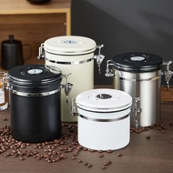 304不銹鋼咖啡豆保存罐單向排氣閥儲存罐儲豆養豆罐咖啡粉密封罐