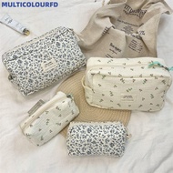 MULTICOLOURFD Makeup Bag, Floral Print Begonia Flower/Rose Cosmetics Bag, Portable Handheld Washing 