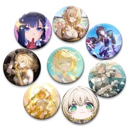 Helektra,Aglaea Anime Brooches on Backpack Accessories Beautiful Cartoon Girl Badge Exquisite Tinpla