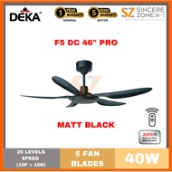 DEKA  F5DC PRO 46" CEILING FAN I DC MOTOR / 10 SPEED FORWARD + 10 REVERSE / TIMER  / REMOTE CONTROL