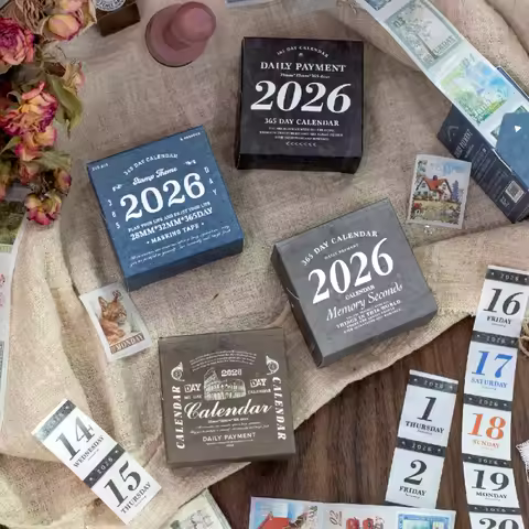 Journal GO 365pcs Vintage 365 Days Daily Life Washi Tape Stickers for Collage Junk Journal Planner S