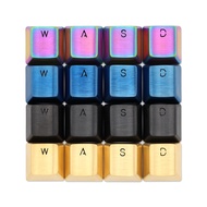 Teamwolf stainless steel MX Metal Keycap for keyboard gaming key WASD R2 R3 light through back lit Black Blue Gold gradient