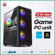 12th gen i7 Desktop Computer Full Set Intel Core I7 12700 Dodeca core 16G RAM 1TB SSD RTX4060 8GB Gr