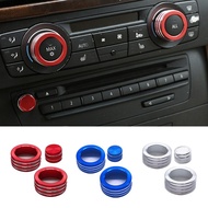Car Center Console Air Conditioning Sound Knob Button Cover Ring Trim Fit For BMW X1 E84 2009-2015 Auto Interior Accessories
