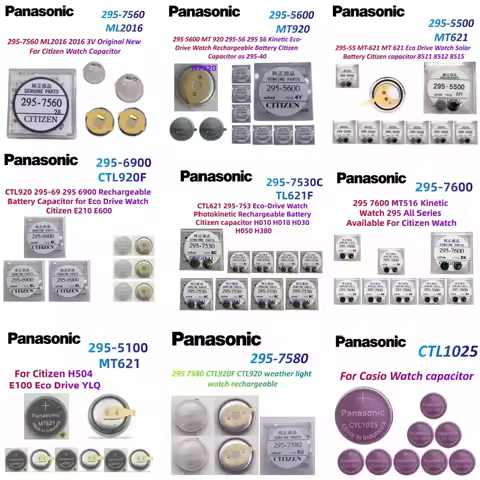 10PCS Original Panasonic BATTERY 295-7580 295-5100 295-7600 295-7530 295-6900 295-5500 295-5600 CTL1