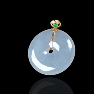 冰種翡翠平安扣項鍊 18K金 | 天然緬甸玉翡翠A貨 | 送禮